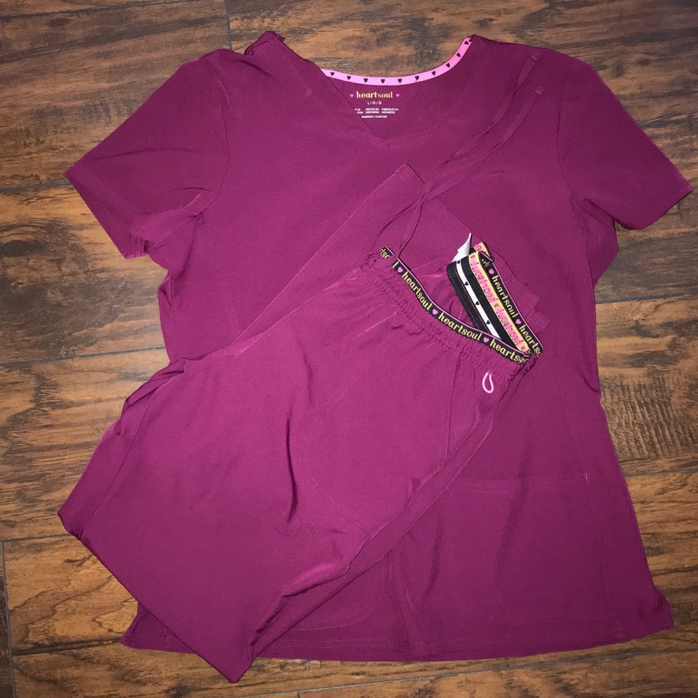 HeartSoul Scrubs Burgundy